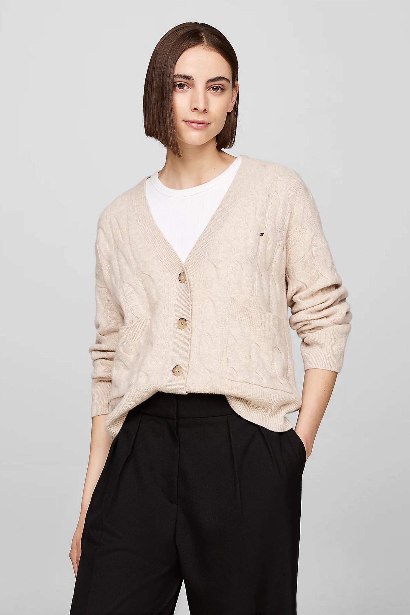 Кардиган/SOFT WOOL CABLE CARDIGAN 1