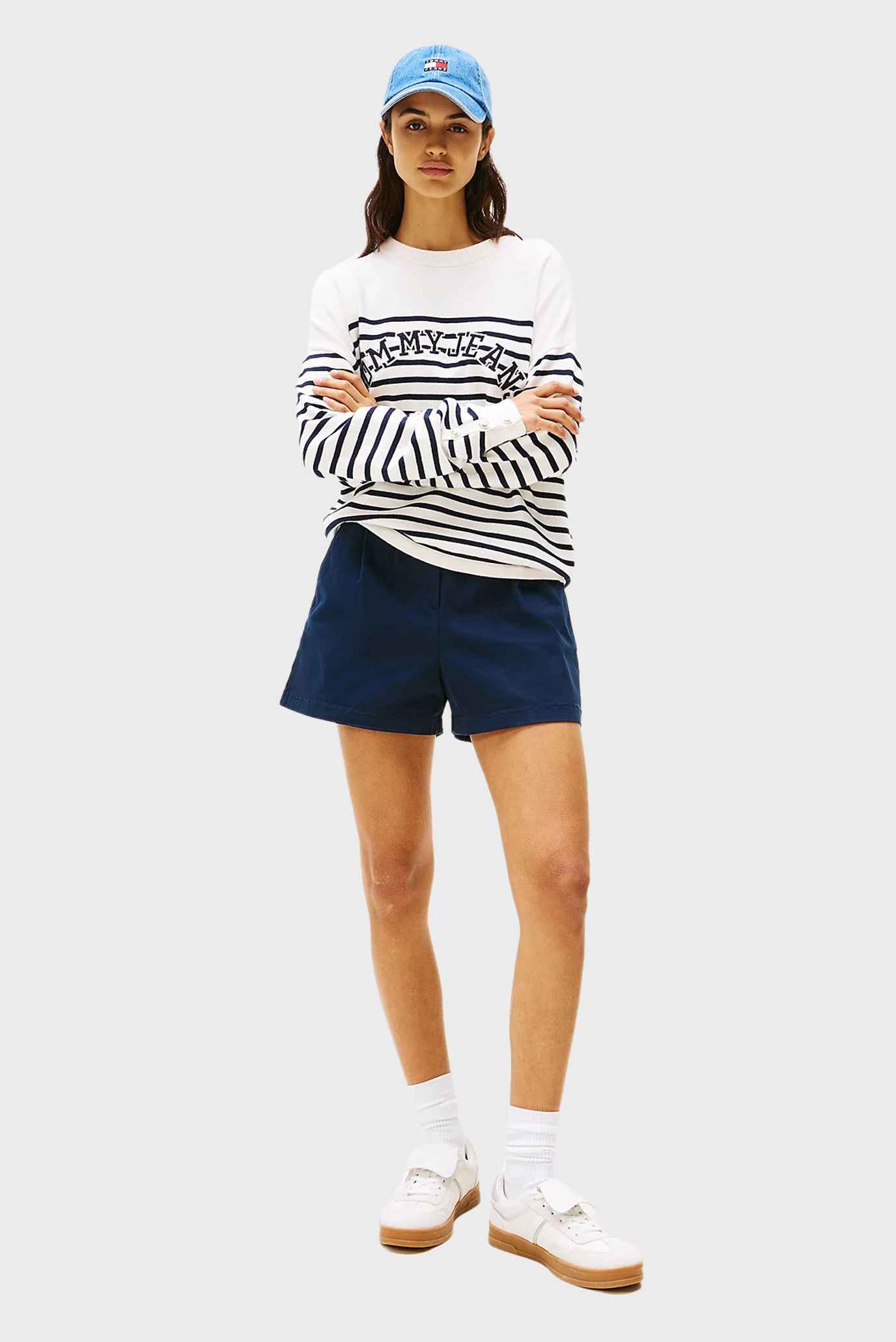 Женские темно-синие шорты CLAIRE HR PLEATED SHORT 4