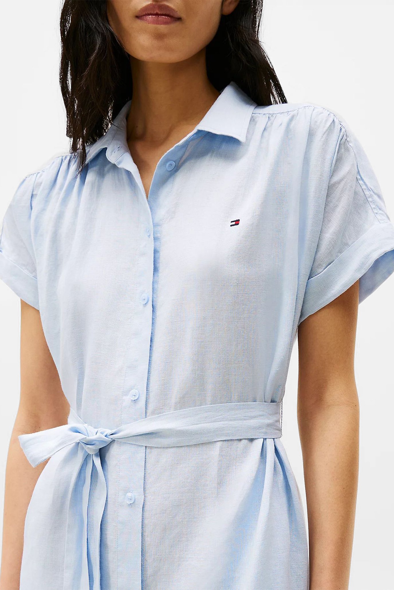 Платье ESS LINEN S S MIDI SHIRT DRESSTommy Hilfiger Платье ESS LINEN S S MIDI SHIRT DRESS 4
