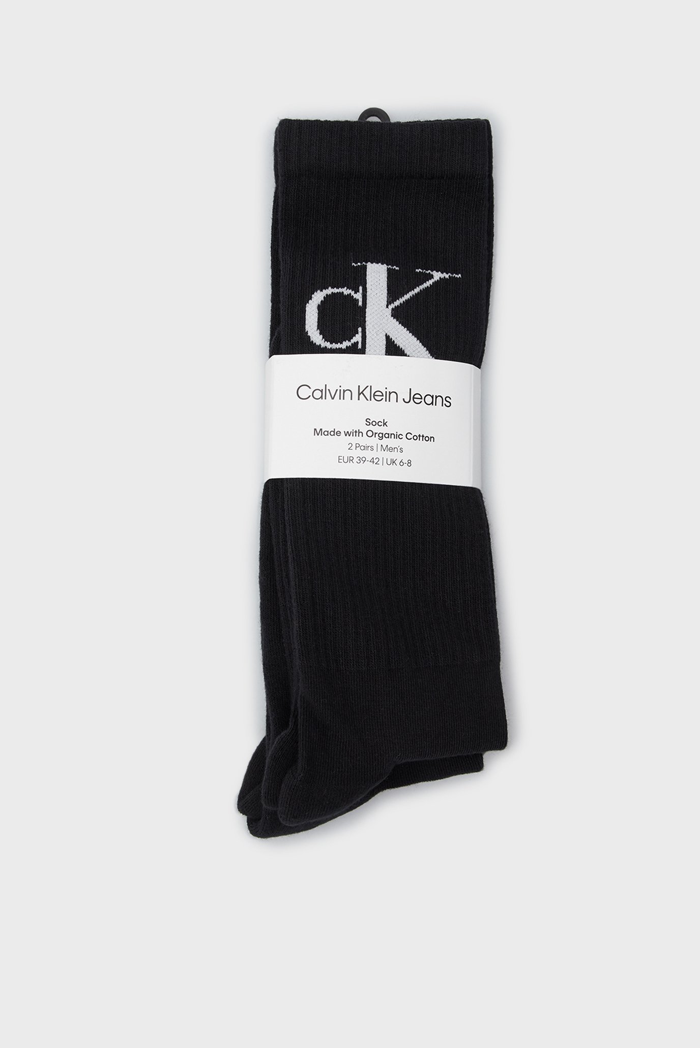 Мужские черные гольфы (2 пары) CKJ MEN SOCK 2P MONOGRAM 1