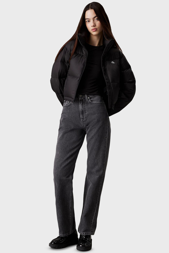 Женский черный пуховик DOWN CROPPED PUFFER