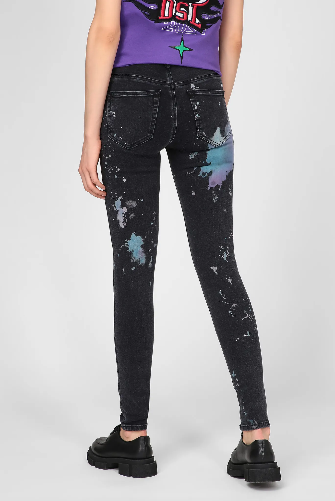 Женские черные джинсы SLANDY-SP7 4