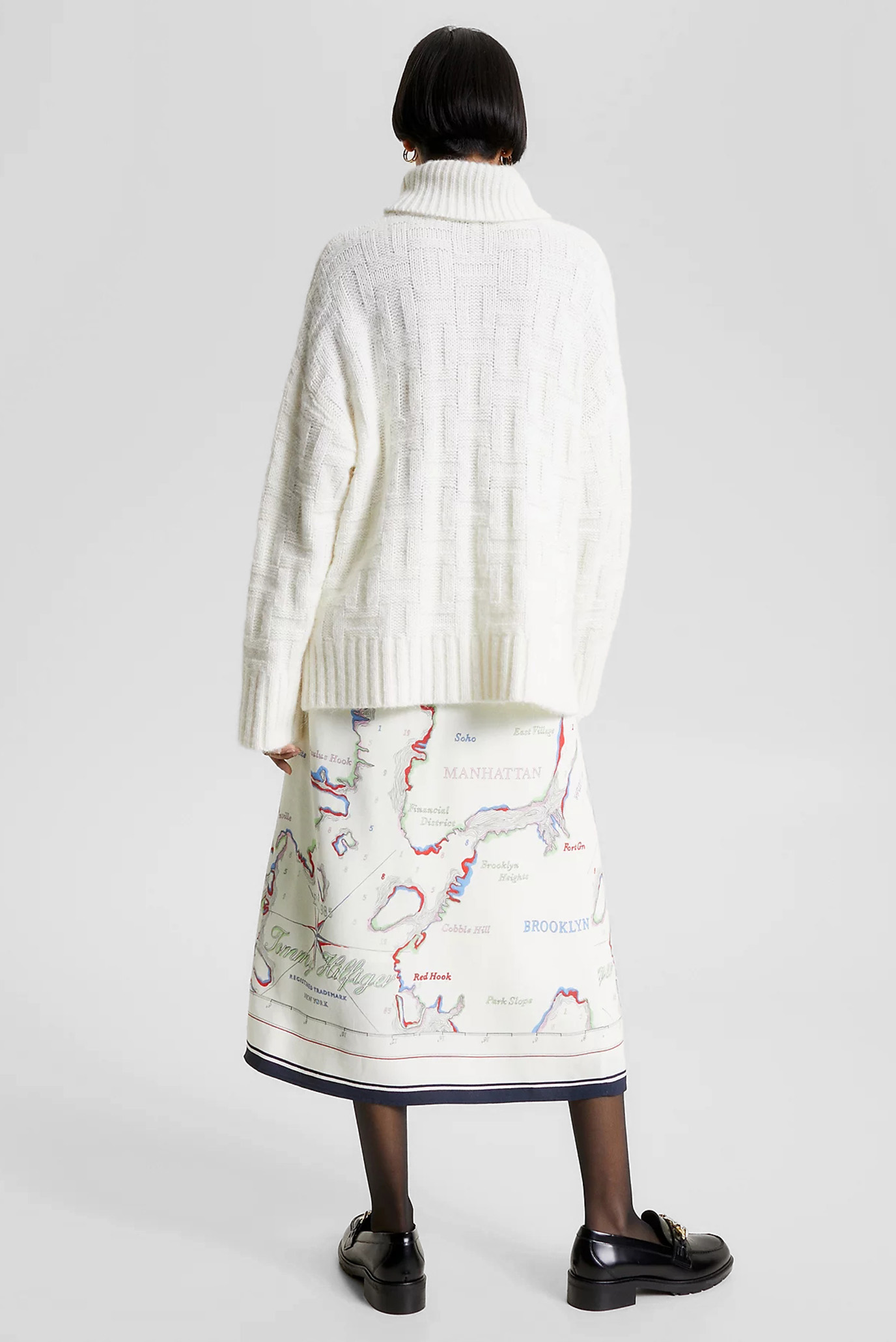 Женский белый гольф AMD TONAL TEXTURE ROLL-NK SWT 3