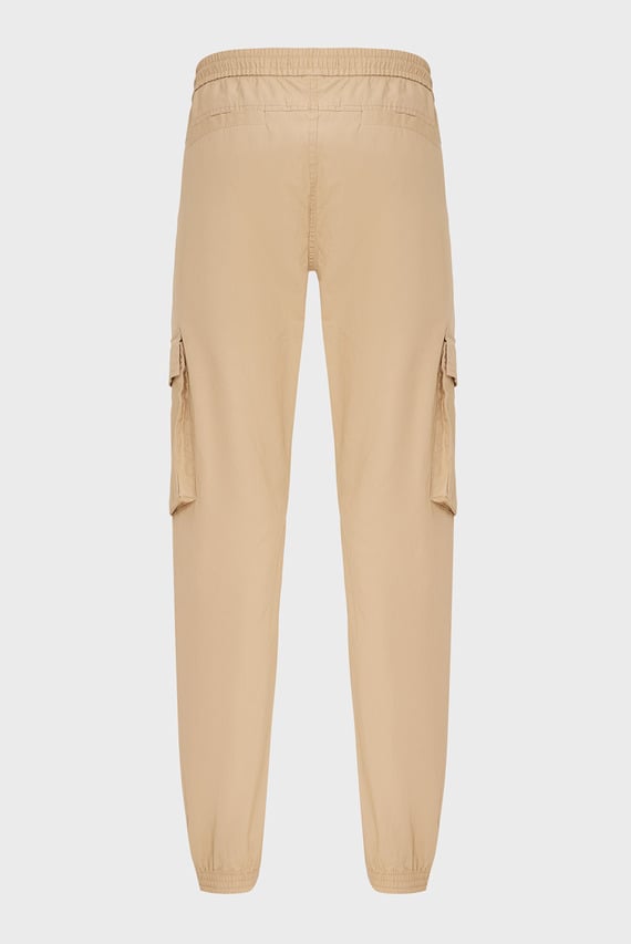 Мужские бежевые карго SKINNY WASHED CARGO