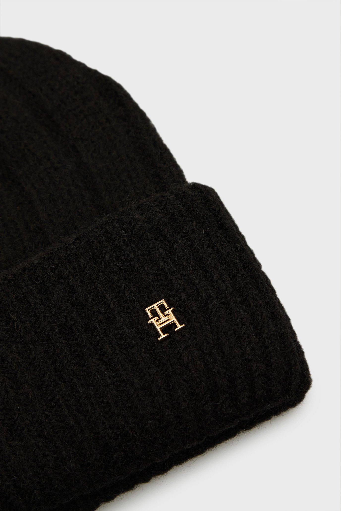 Женская черная шапка TH TIMELESS BEANIE 4