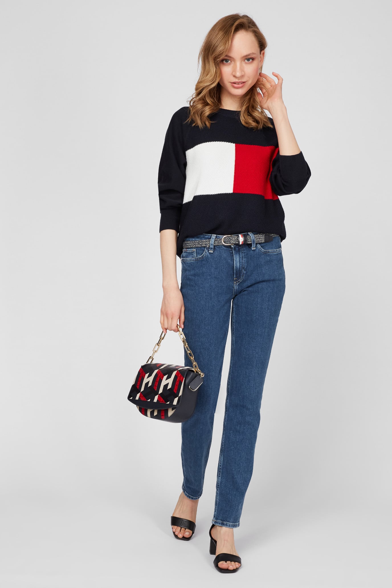 Женские синие джинсы TH SOFT ROME STRAIGHT RW NAS 7