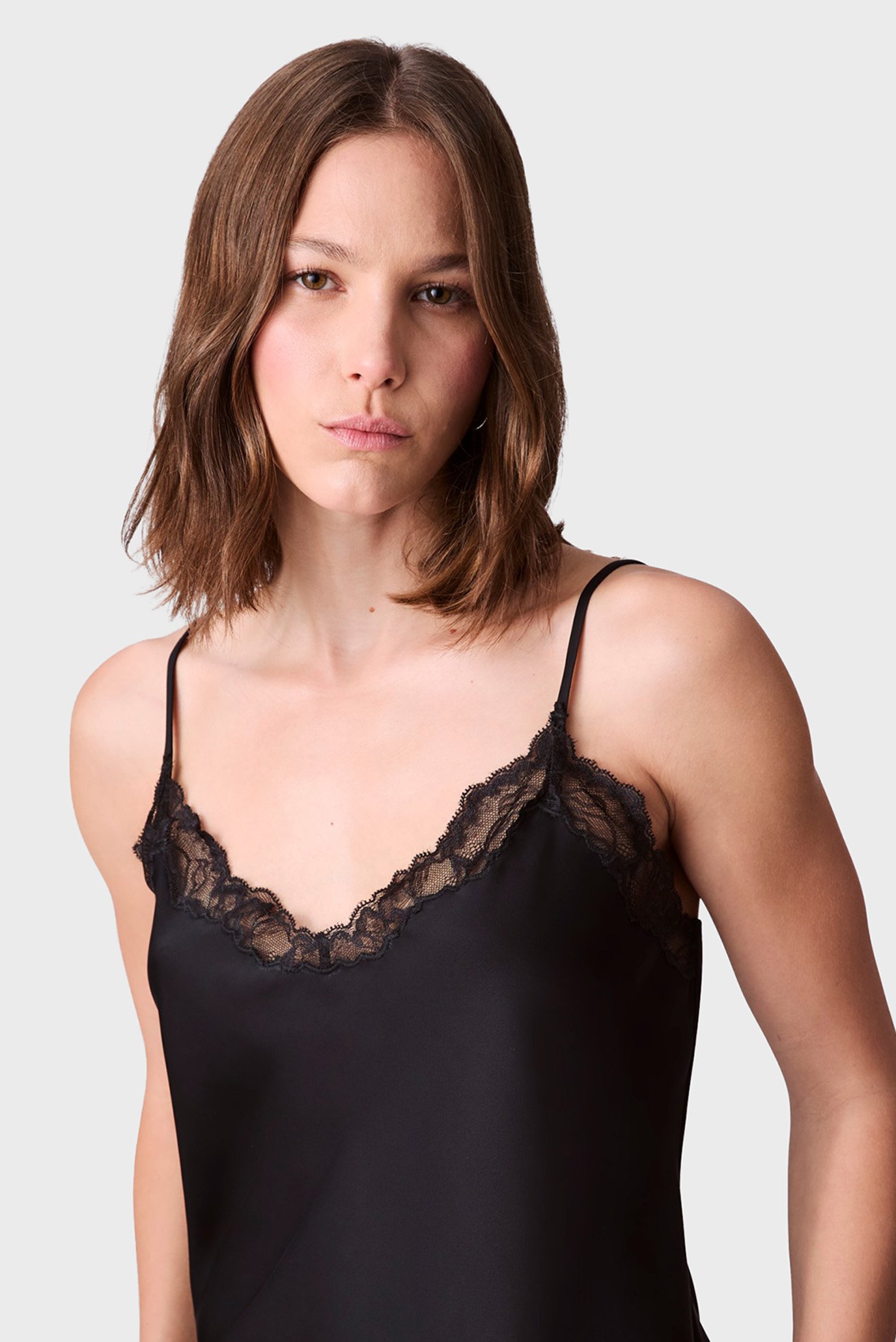 Топ/Matte Satin Cami with Lace 5