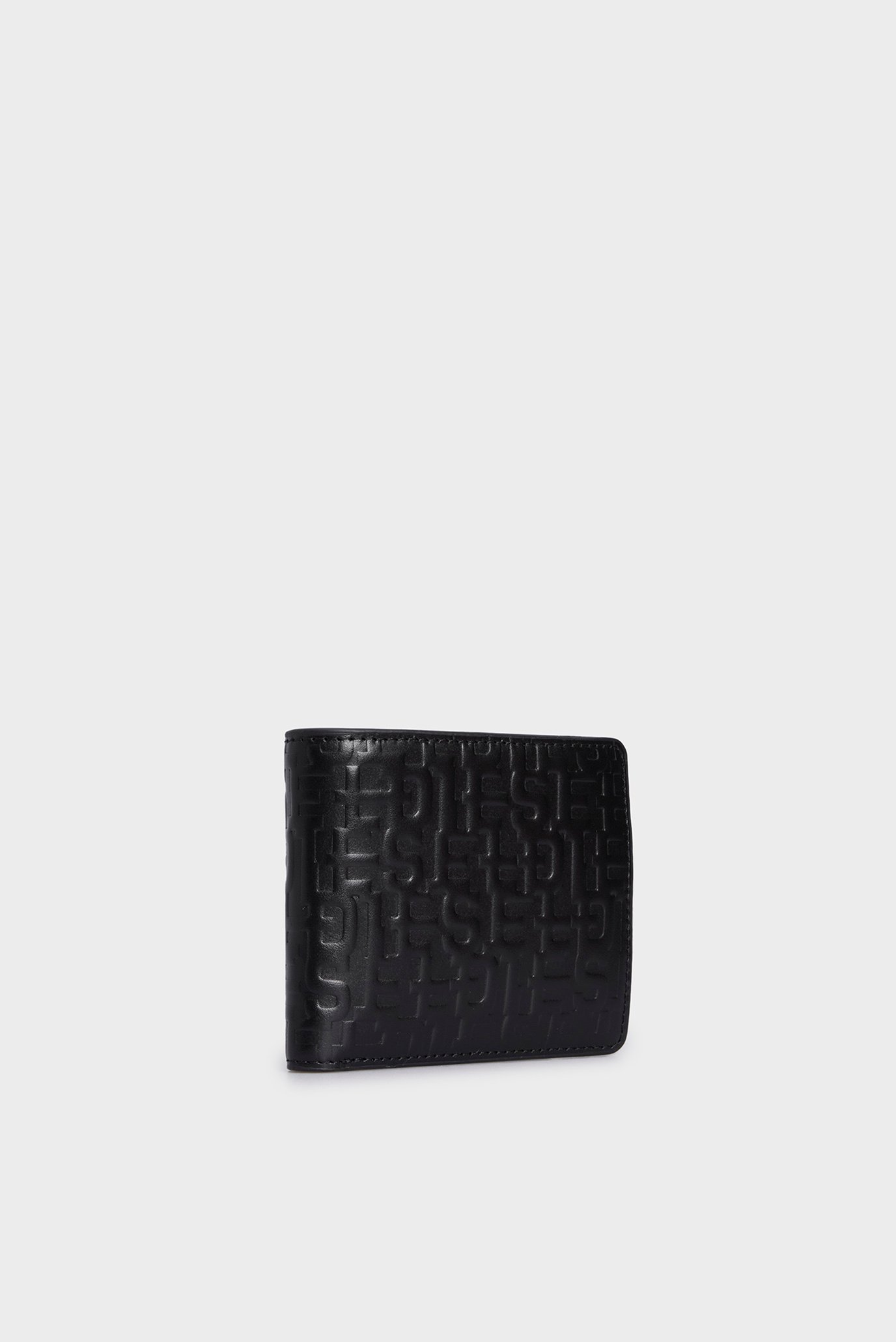 Мужской черный кожаный кошелек PC MONOGRAM BI-FOLD COIN S WALLET Diesel ...