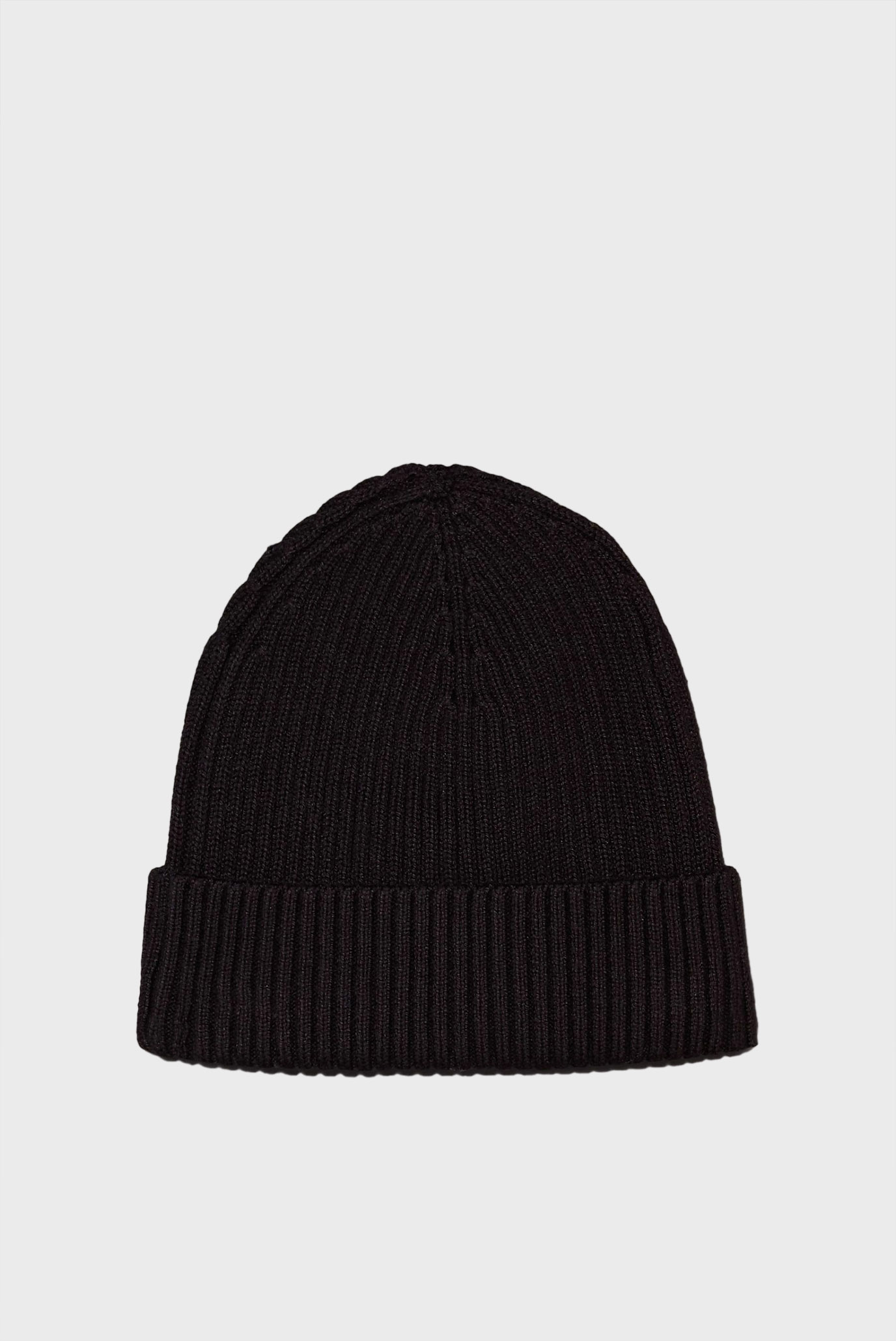 Мужская черная шапка CLASSIC COTTON RIB BEANIE 3