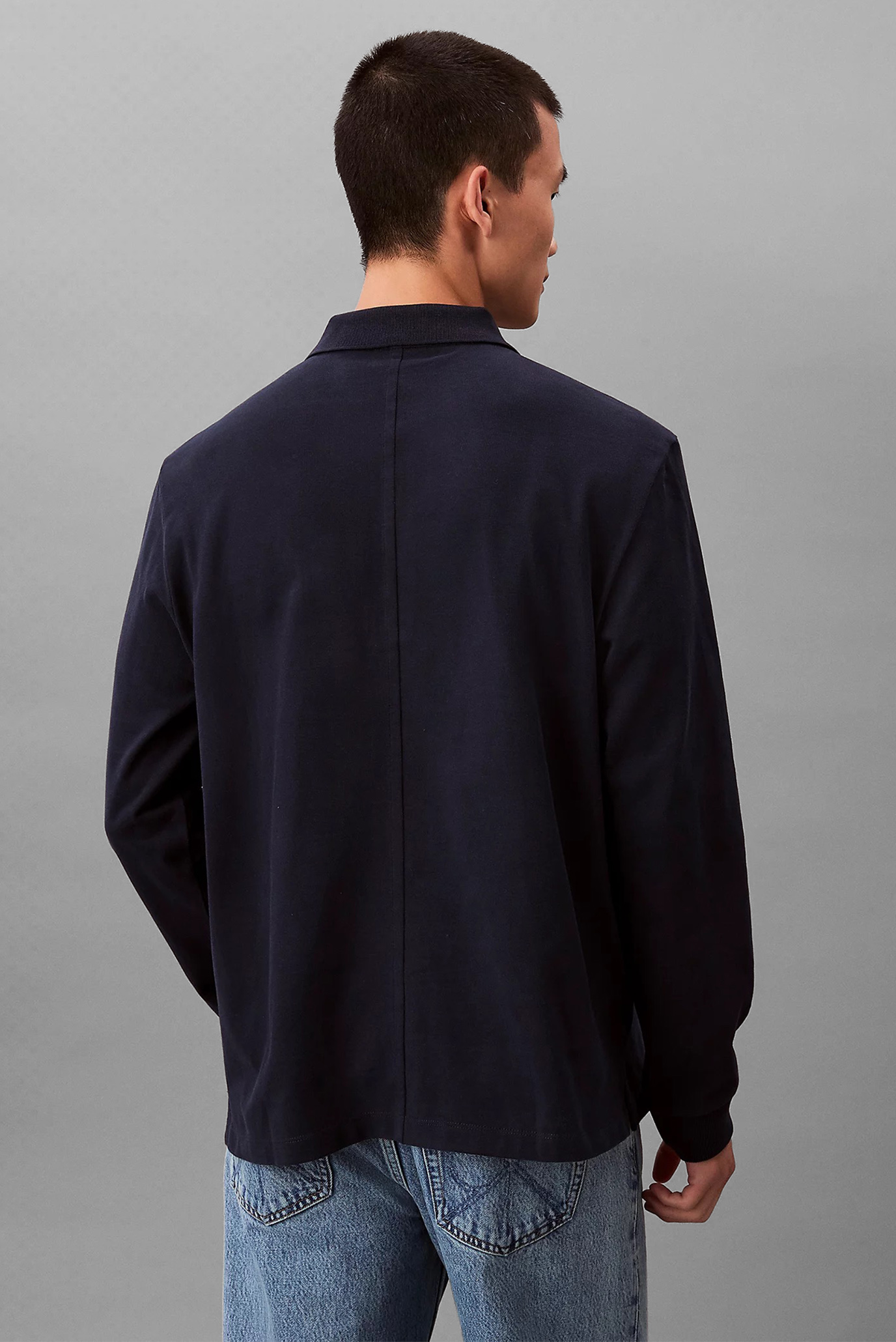 Поло с длинным рукавом LS SUEDED HEAVY JERSEY POLO 5