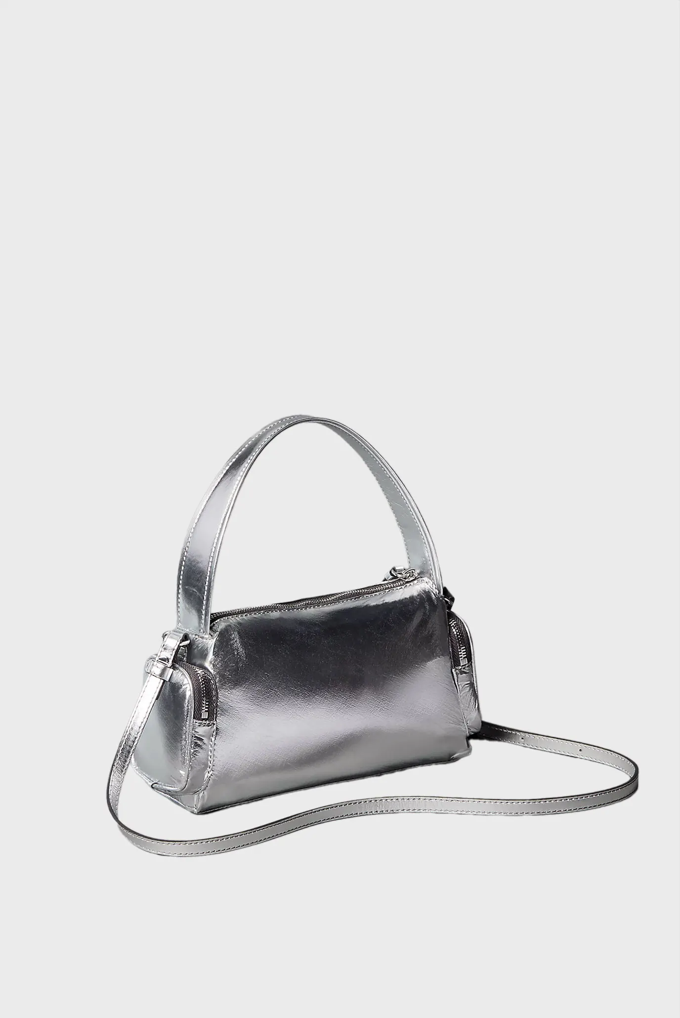 Сумка/POCKET SILVER NYLON SMALL BAG 3