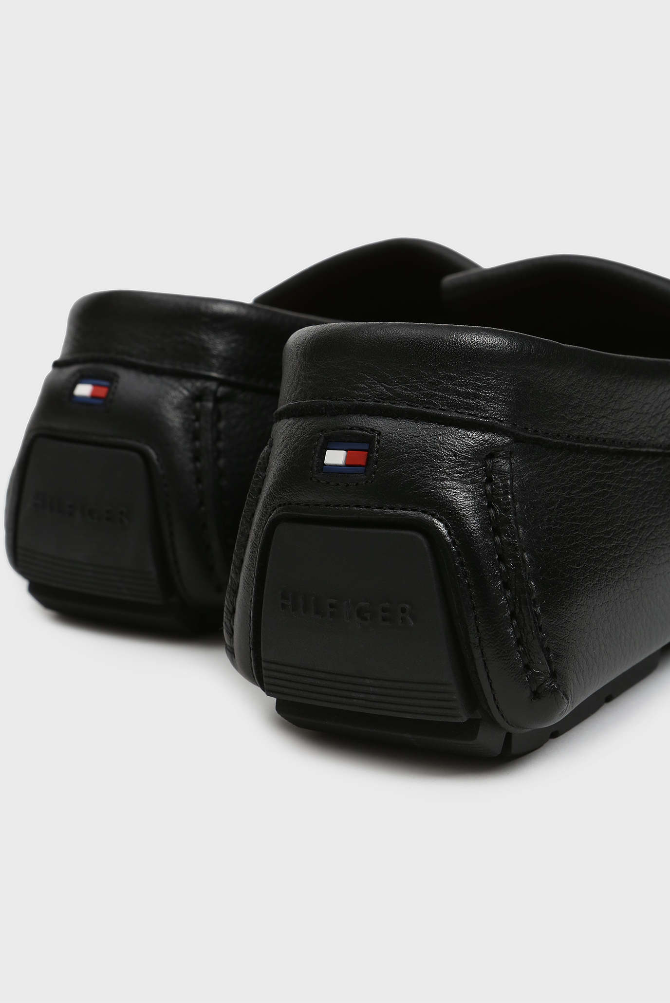 Мужские черные кожаные мокасины FRINGE 10