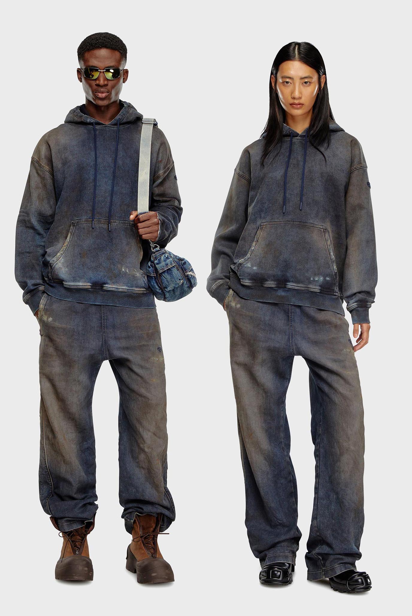 Синее худи D-UM-RIB TRACK FELPA (унисекс) 2