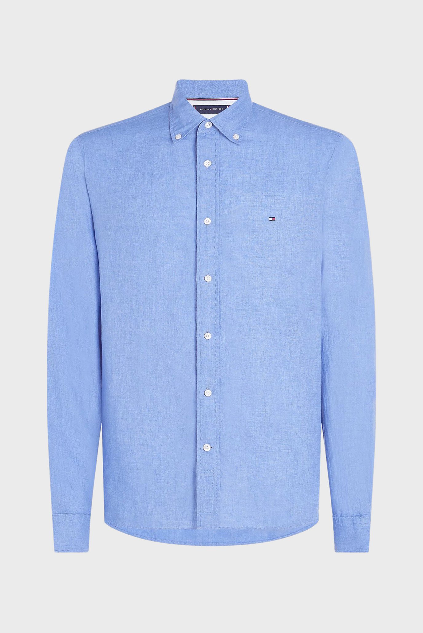 Мужская голубая льняная рубашка PIGMENT DYED LI SOLID RF 5