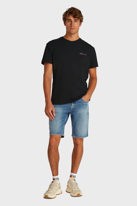 Мужская черная футболка REG GRAPHIC SLUB TEE EXT