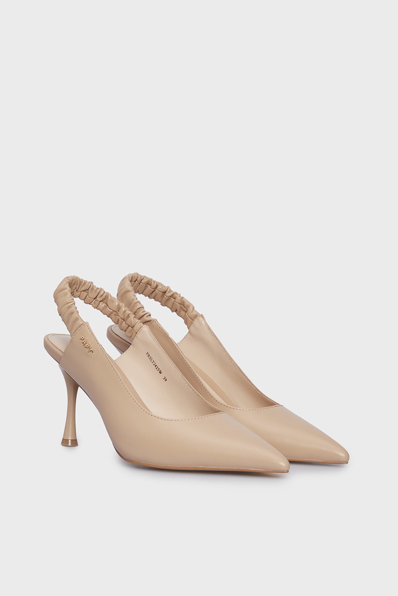 Женские бежевые кожаные слингбэки Sparks 3