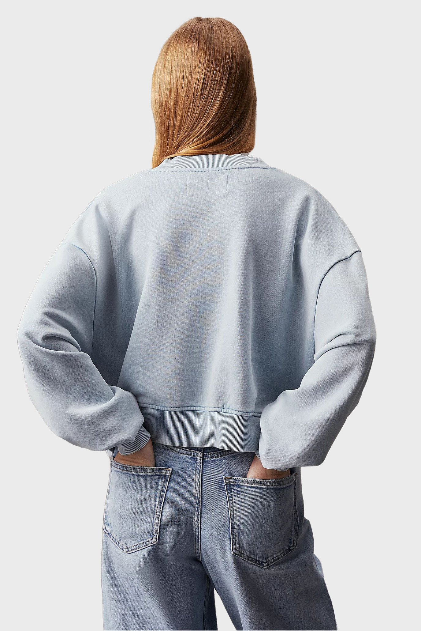 Свитшот WOVEN LABEL WASHED  V-NECK 3