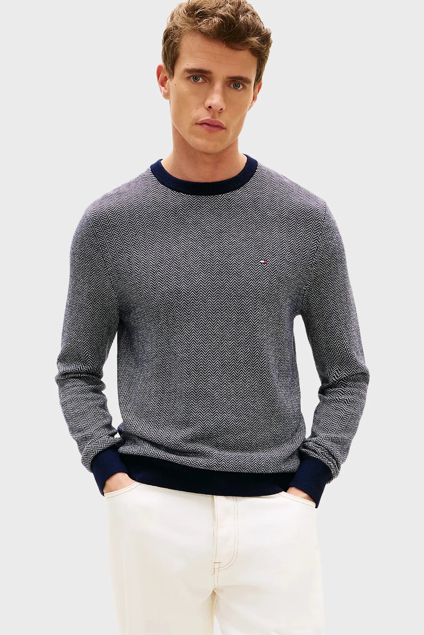 Свитер PIMA CTN CASH HERRINGBONE CREW 1