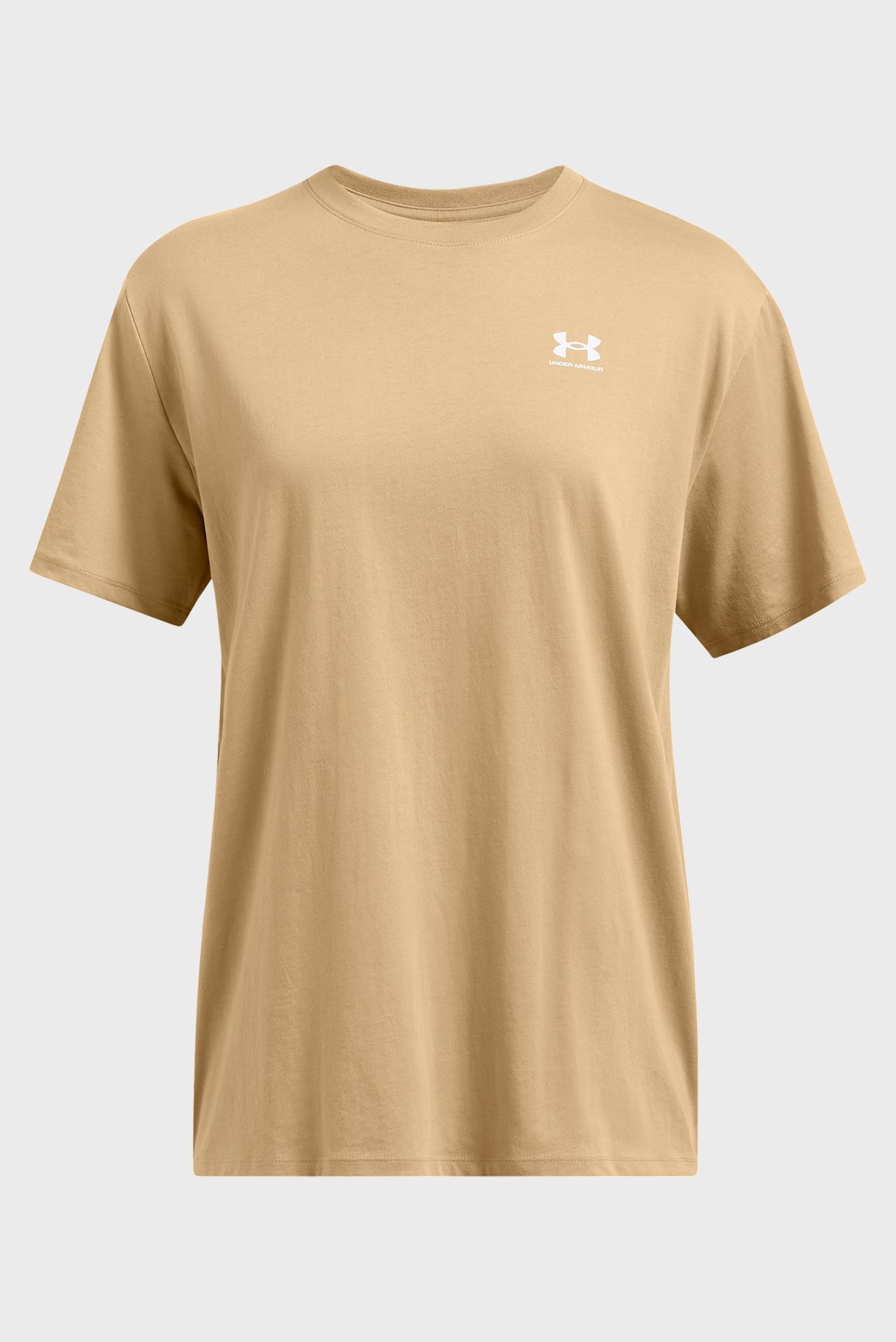 Женская бежевая футболка UA W BFOS LOGO TEE SS 3
