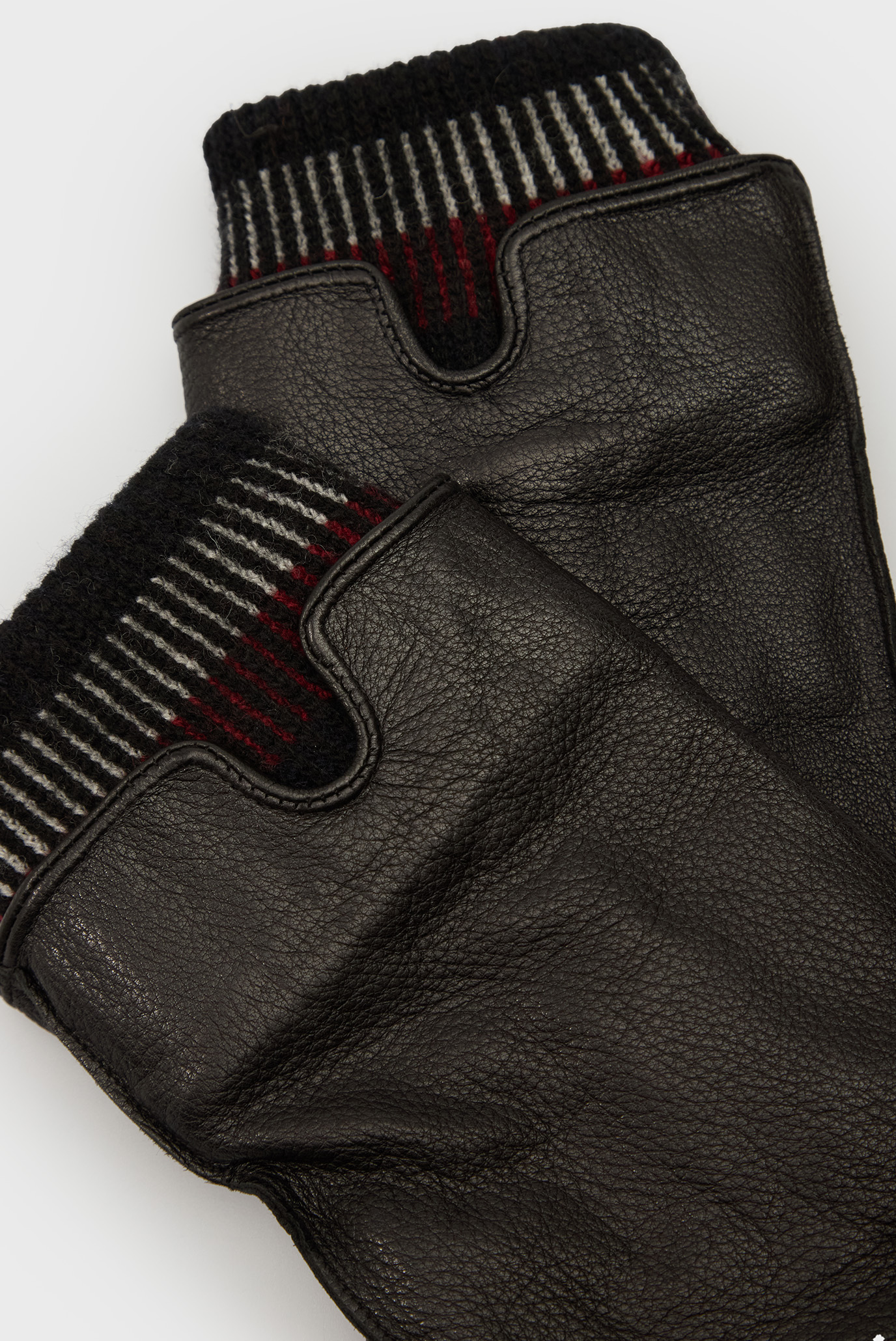 Мужские черные кожаные перчатки TH CORP MIXED MATERIAL GLOVES 3