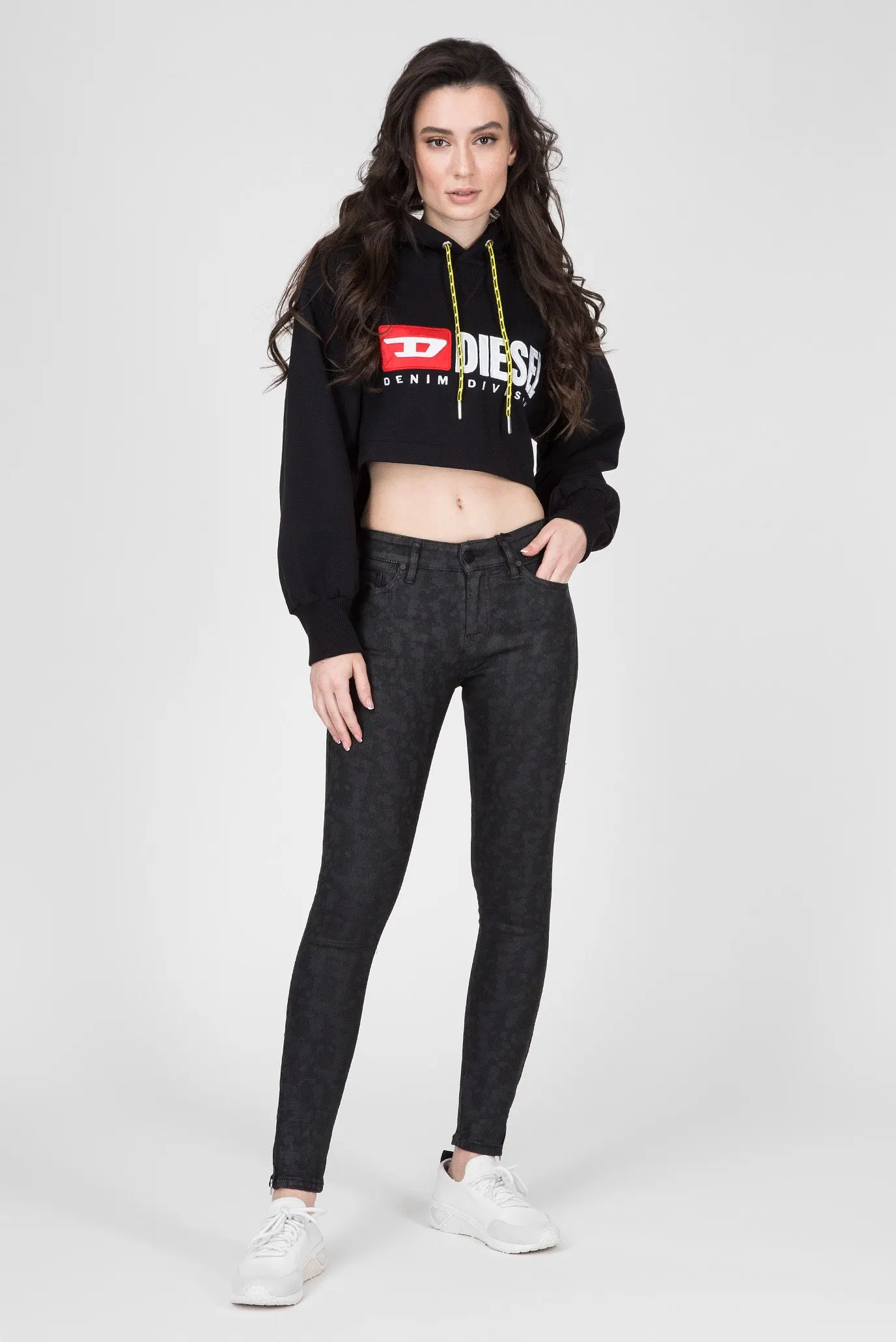 Женские черные джинсы SLANDY-ZIP 5