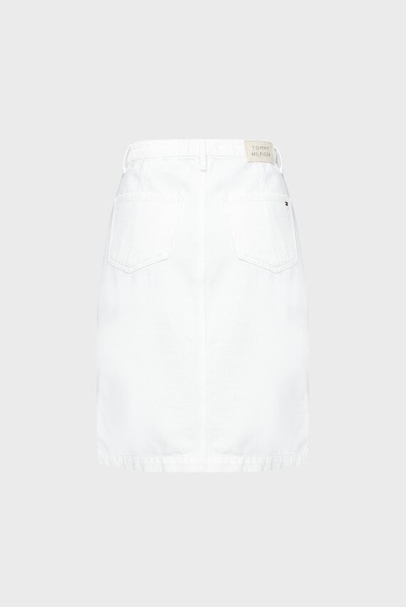Женская белая джинсовая юбка DNM SKIRT HW KNEE OFF WHITE CIRC