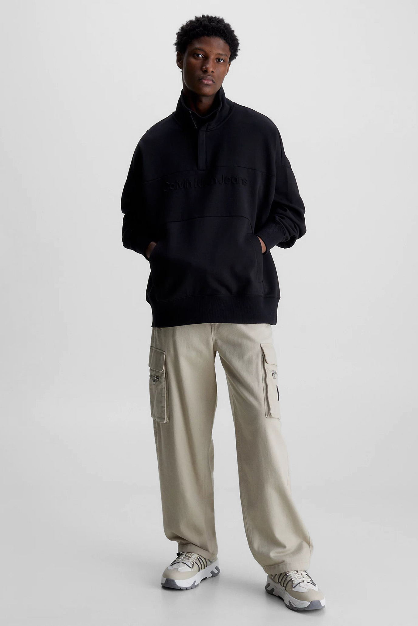 Свитшот INSTITUTIONAL EMBOSSED HALF ZIP 4