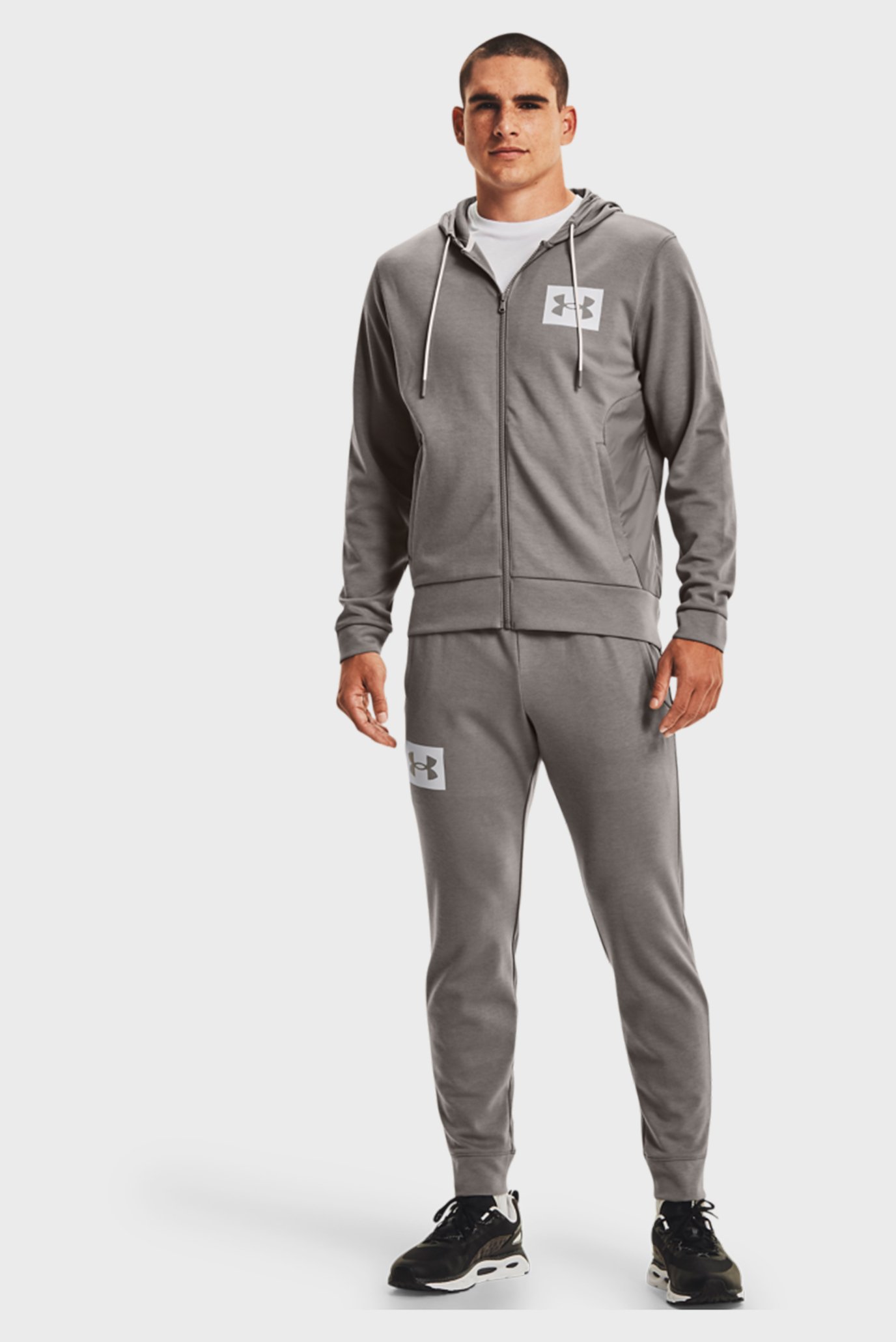 Мужское серое худи UA SUMMIT KNIT FZ HOODIE 10