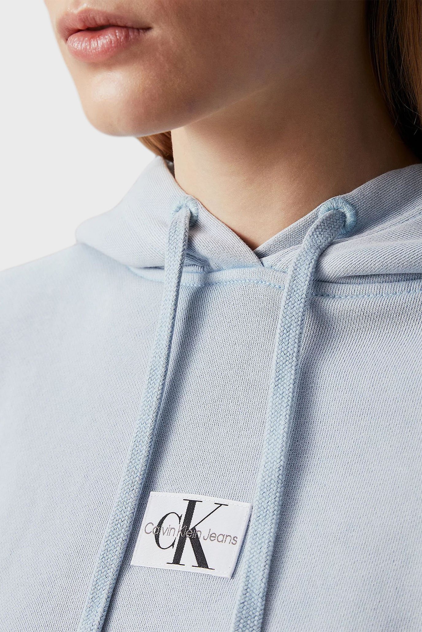 Женское голубое худи WASHED WOVEN LABEL 4