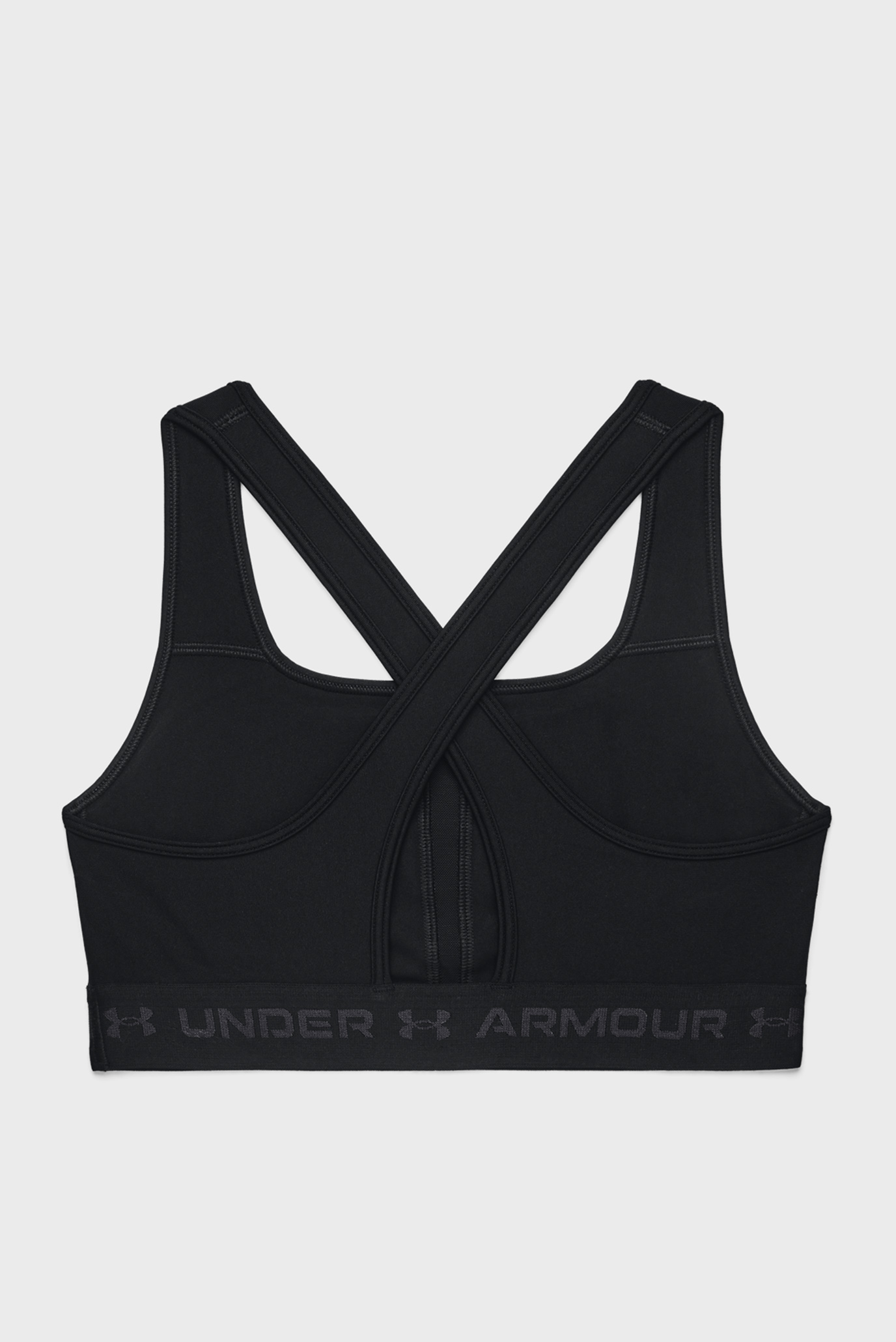 Женский черный топ UA Crossback Mid Bra 12
