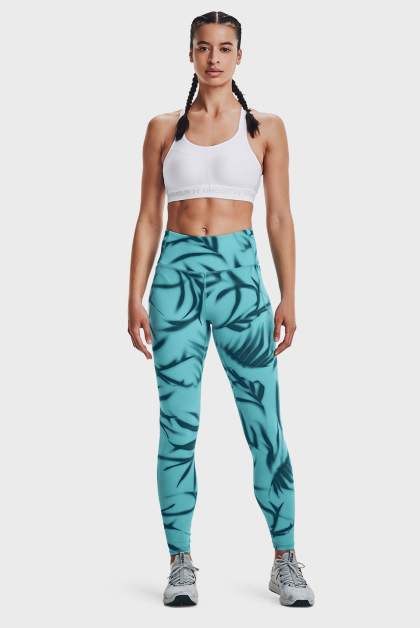 Женские бирюзовые тайтсы UA Meridian Printed Legging 8