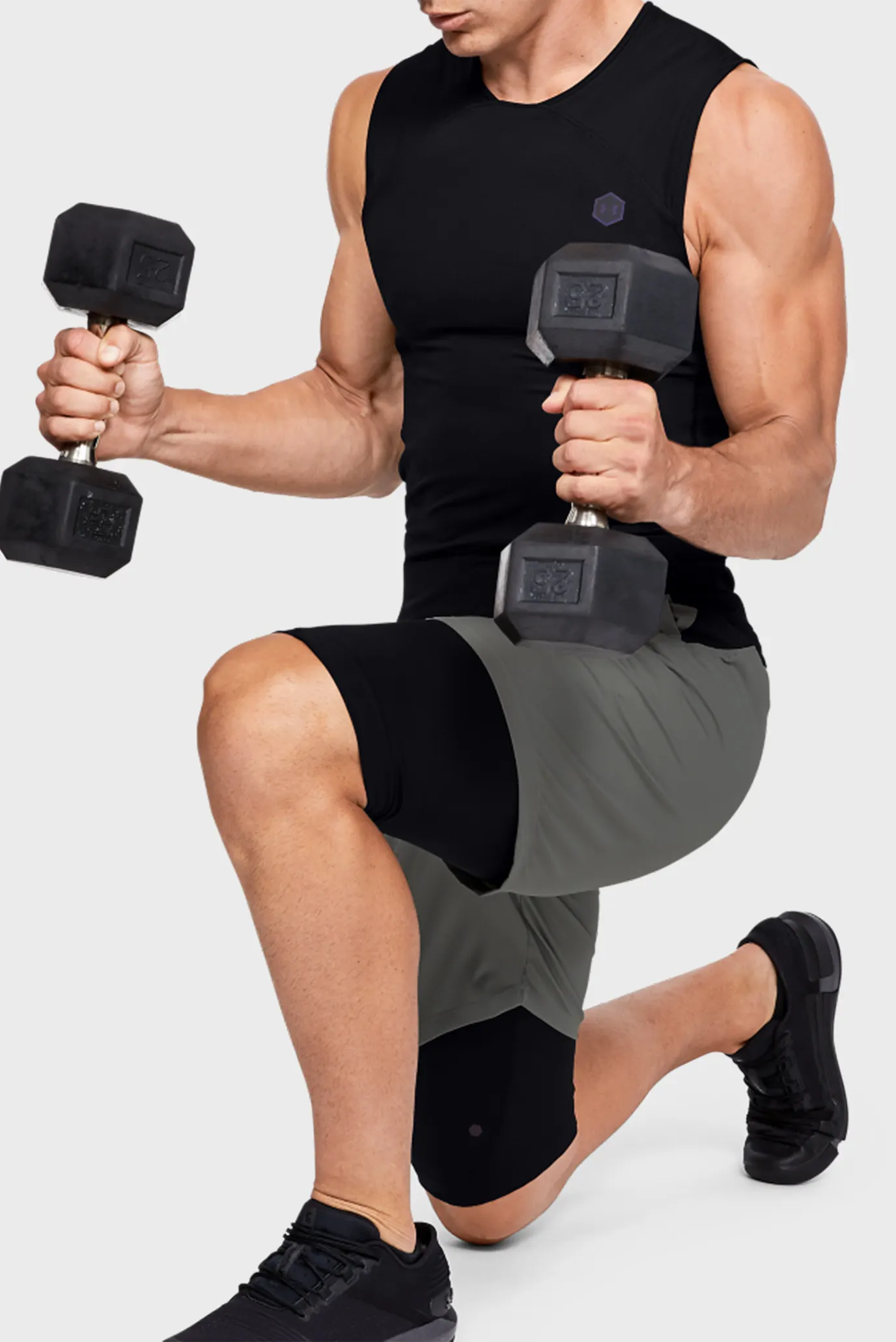 Мужская черная спортивная майка UA HG Rush Compression SL 10