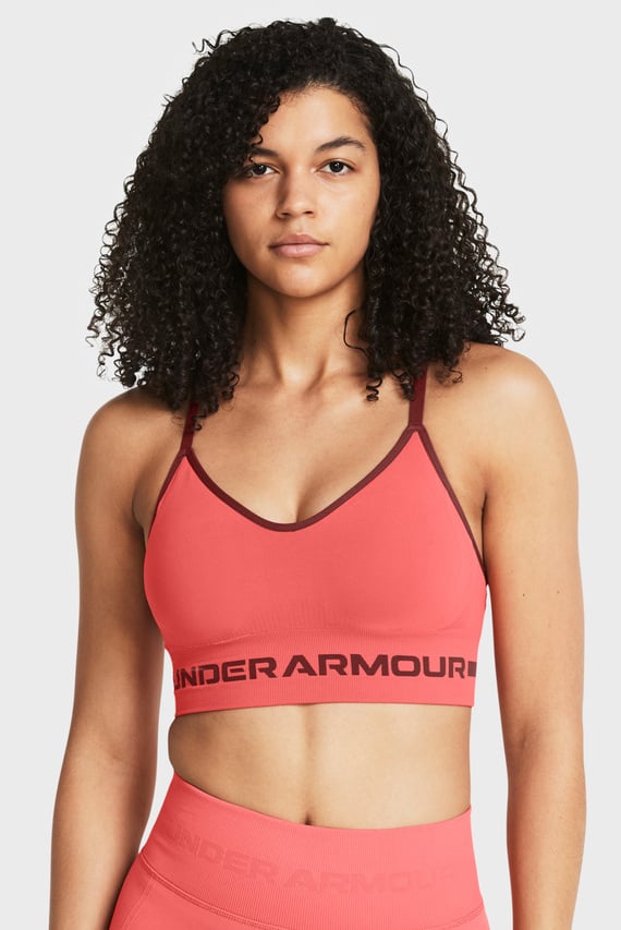 Топ/UA Seamless Low Long Bra-PNK