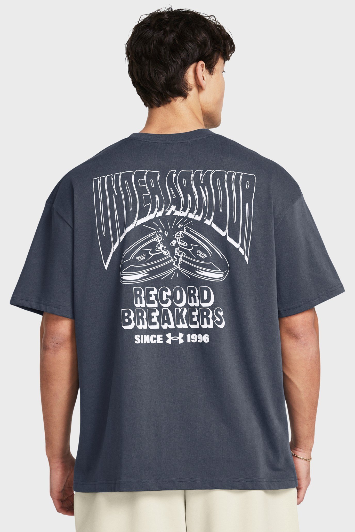 Мужская темно-серая футболка UA HW RECORD BREAKERS SS 2