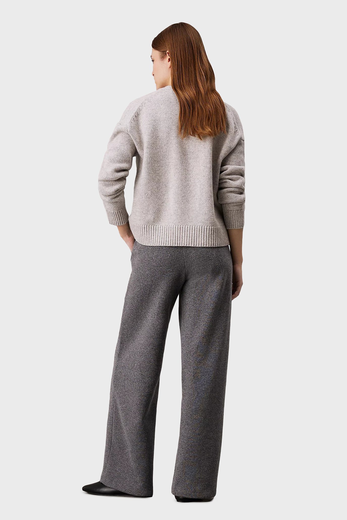 Женские серые брюки WOOL BLEND JERSEY 3