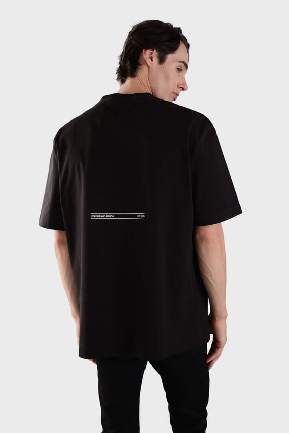 Мужская черная футболка EMBOSSED EUPHORIC FLORAL TEE