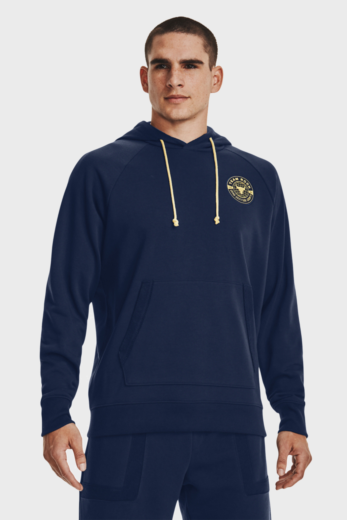 Мужское синее худи UA Pjt Rock Hvywght Terry HD 7