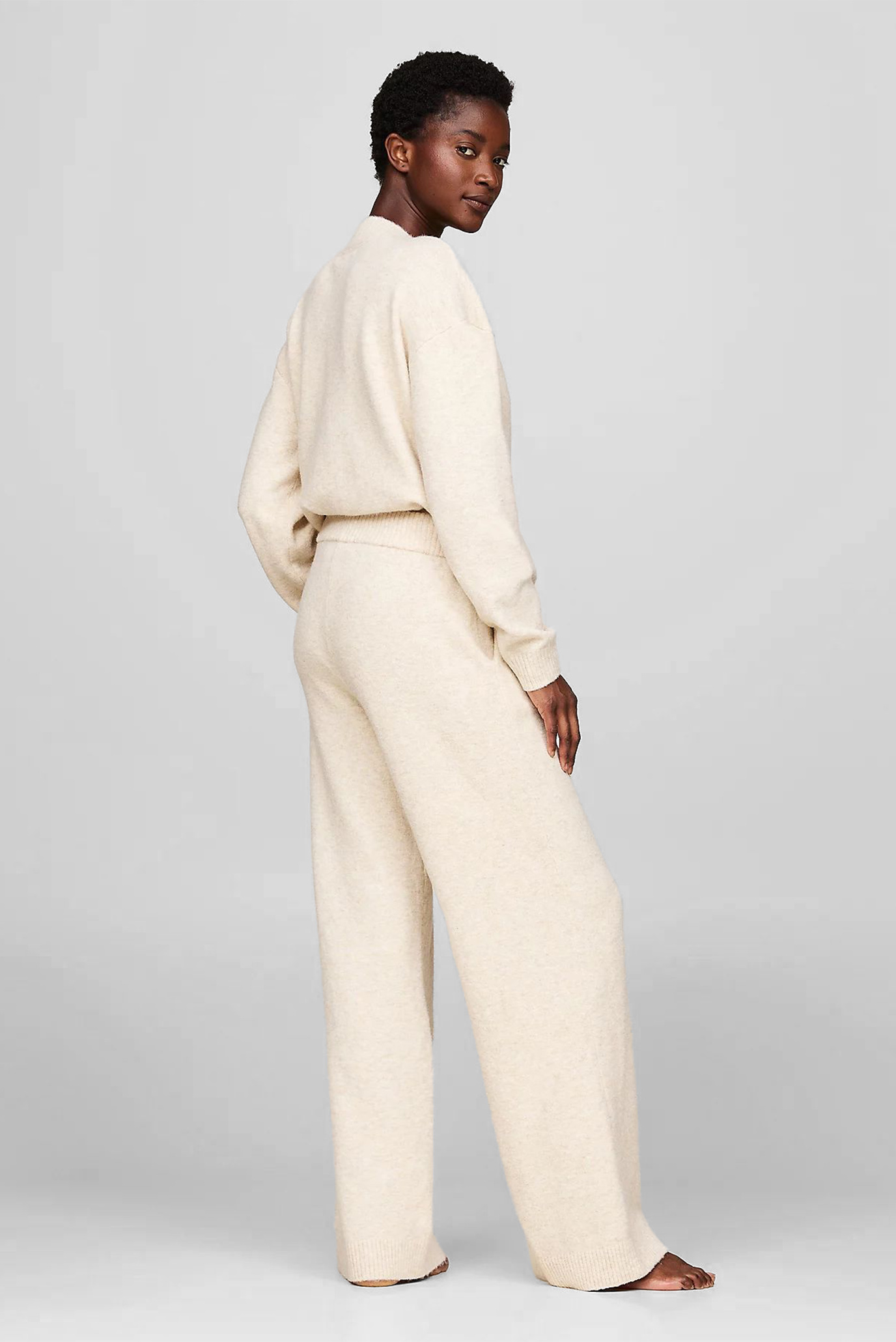 Женские бежевые брюки KNIT PANTS 3