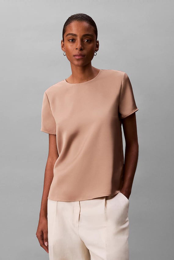 Топ Matte Shine Satin SS Shell Top Calvin Klein