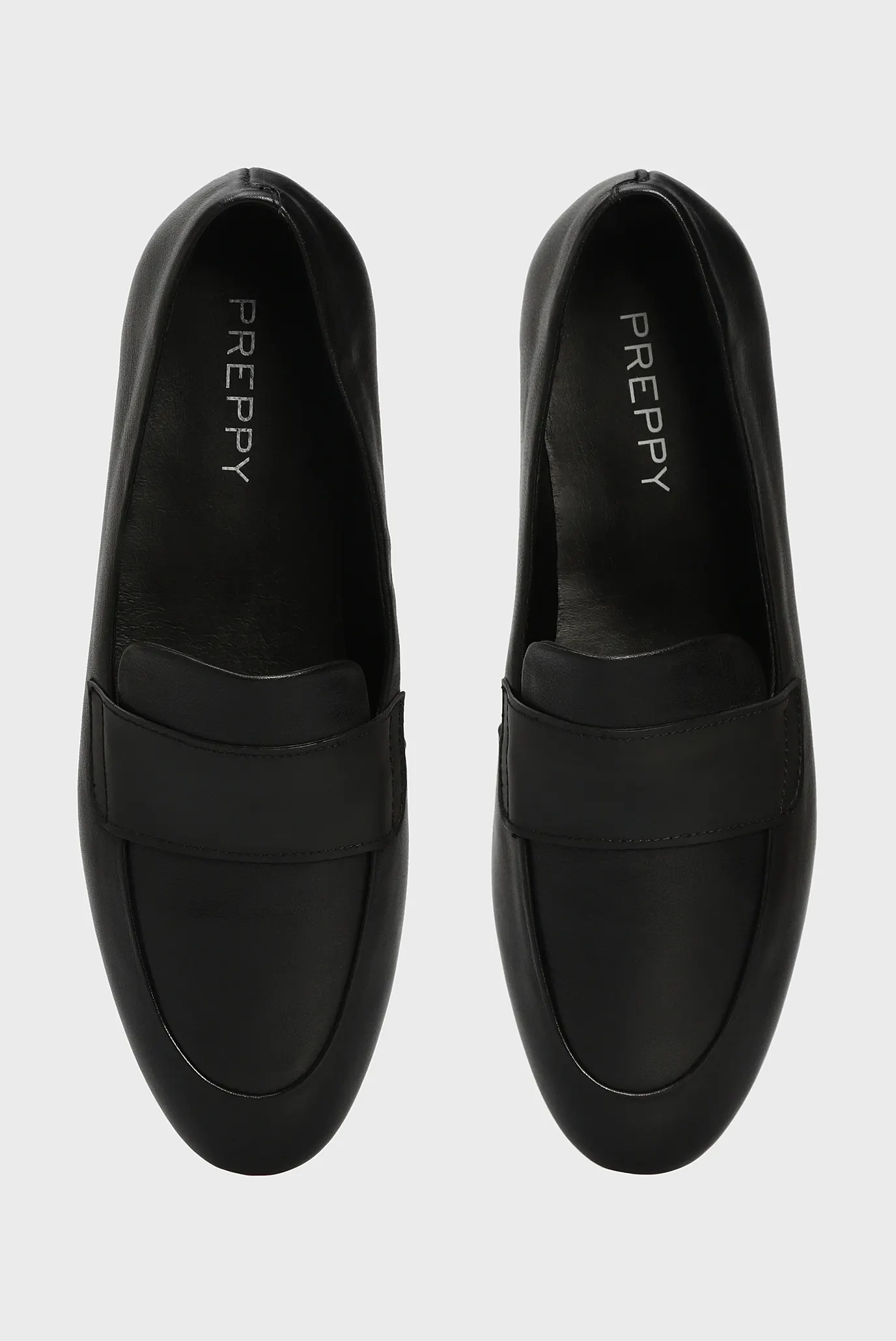 Женские черные кожаные лоферы 11