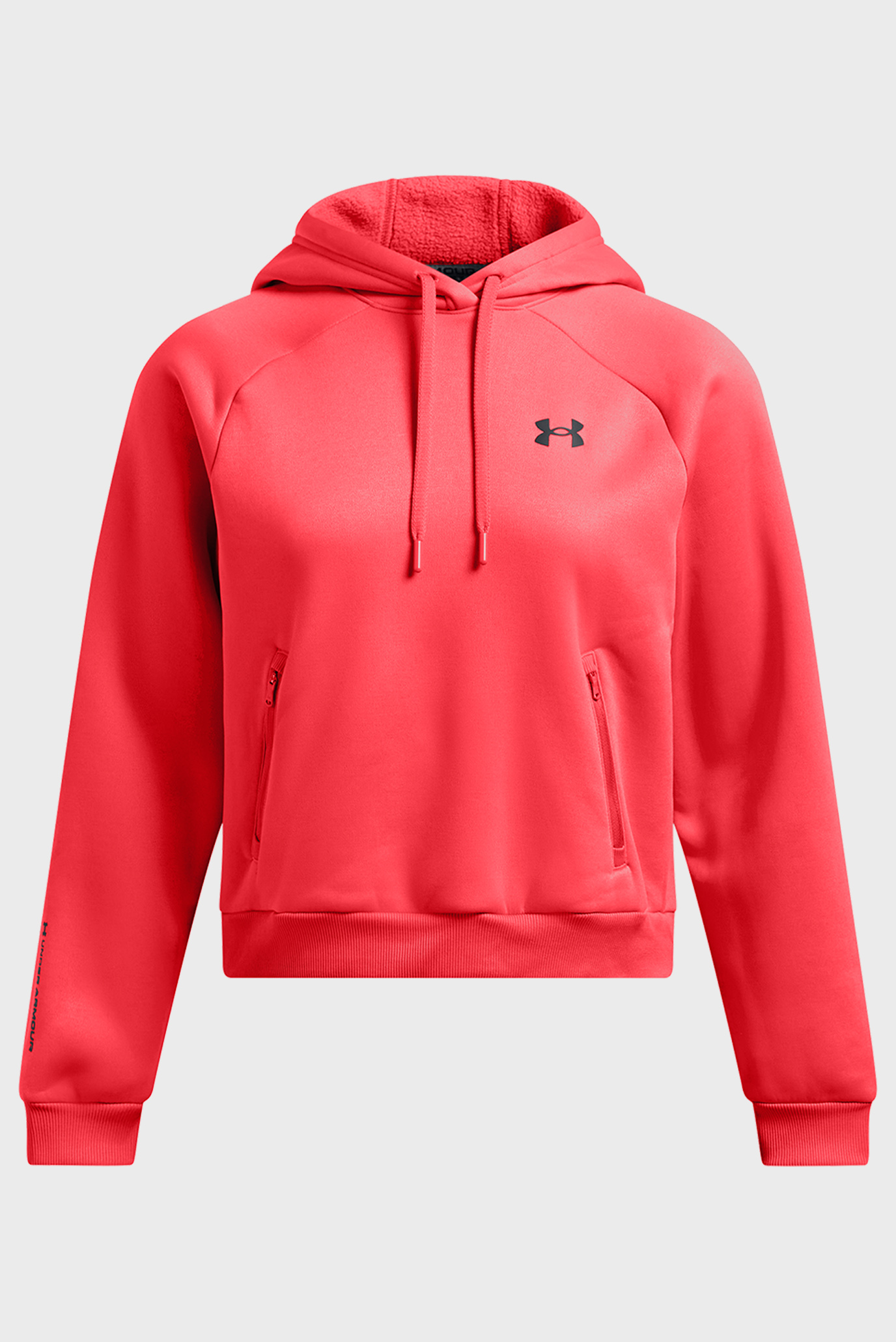 Женское красное худи UA Armour Flc Pro Hdy 4