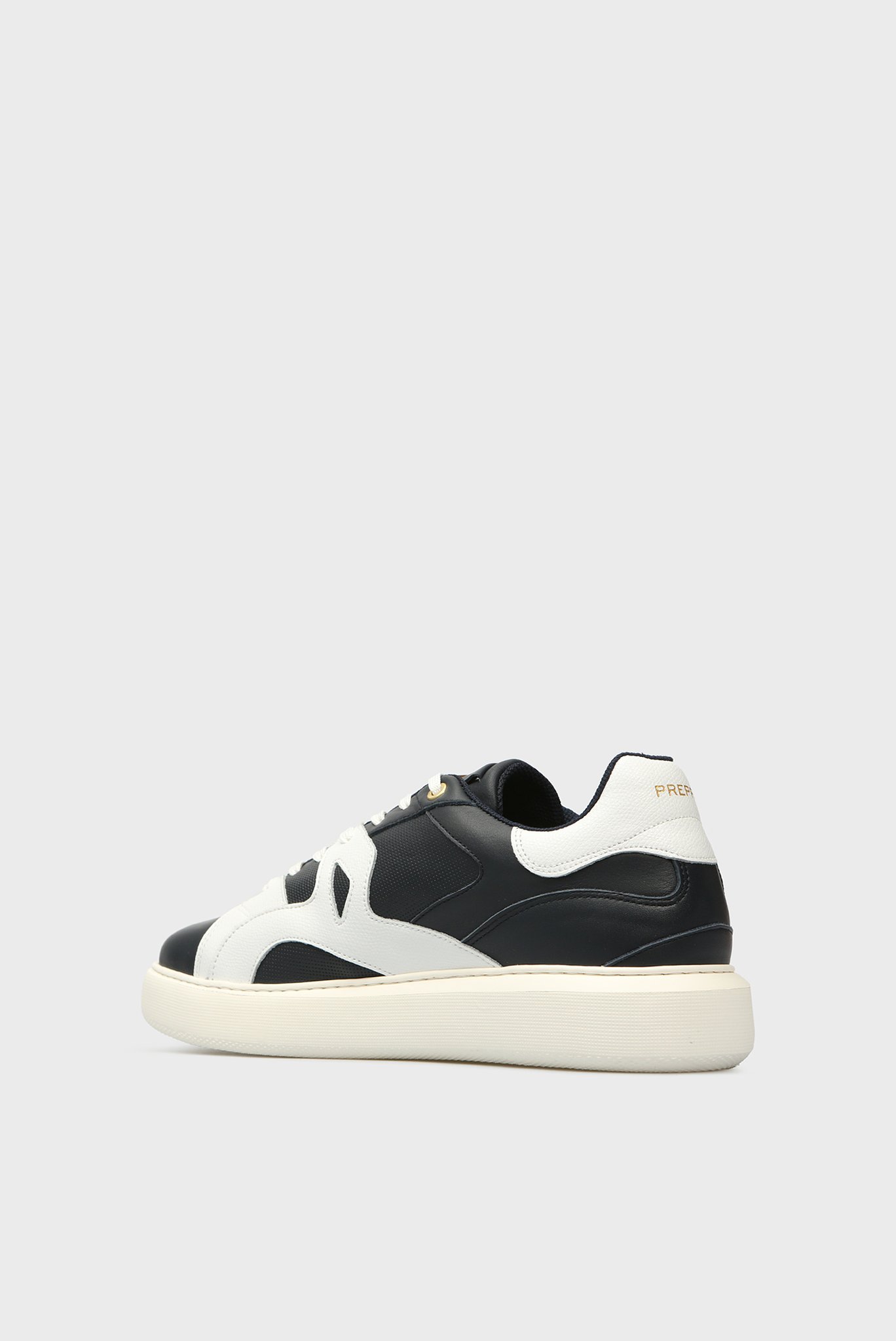 Мужские темно-синие кожаные сникеры Burke 4