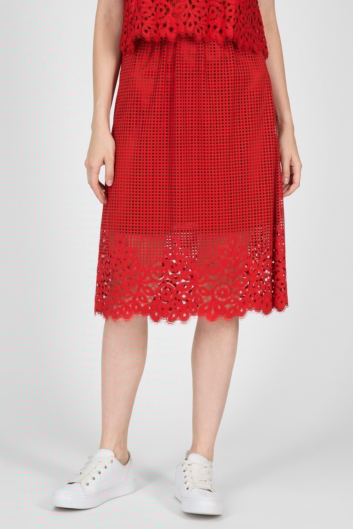 Женская красная юбка 6