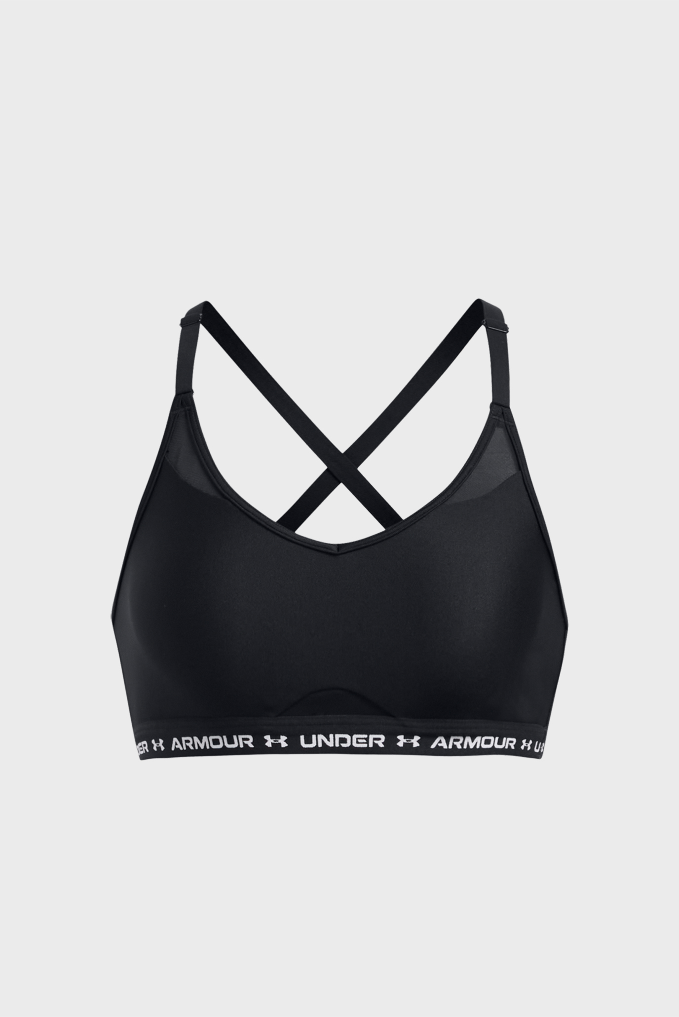 Женский черный топ UA Crossback Low Bra 6