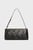 Женская черная сумка CK WOVEN ELONGATED SHOULDER BAG