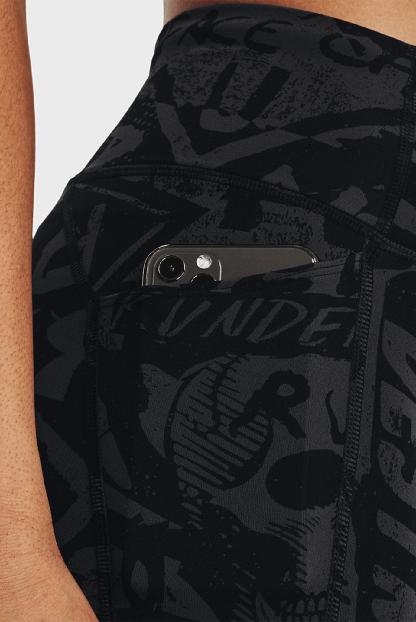 Женские черные тайтсы UA Destroy All Miles Ankle Tight 9