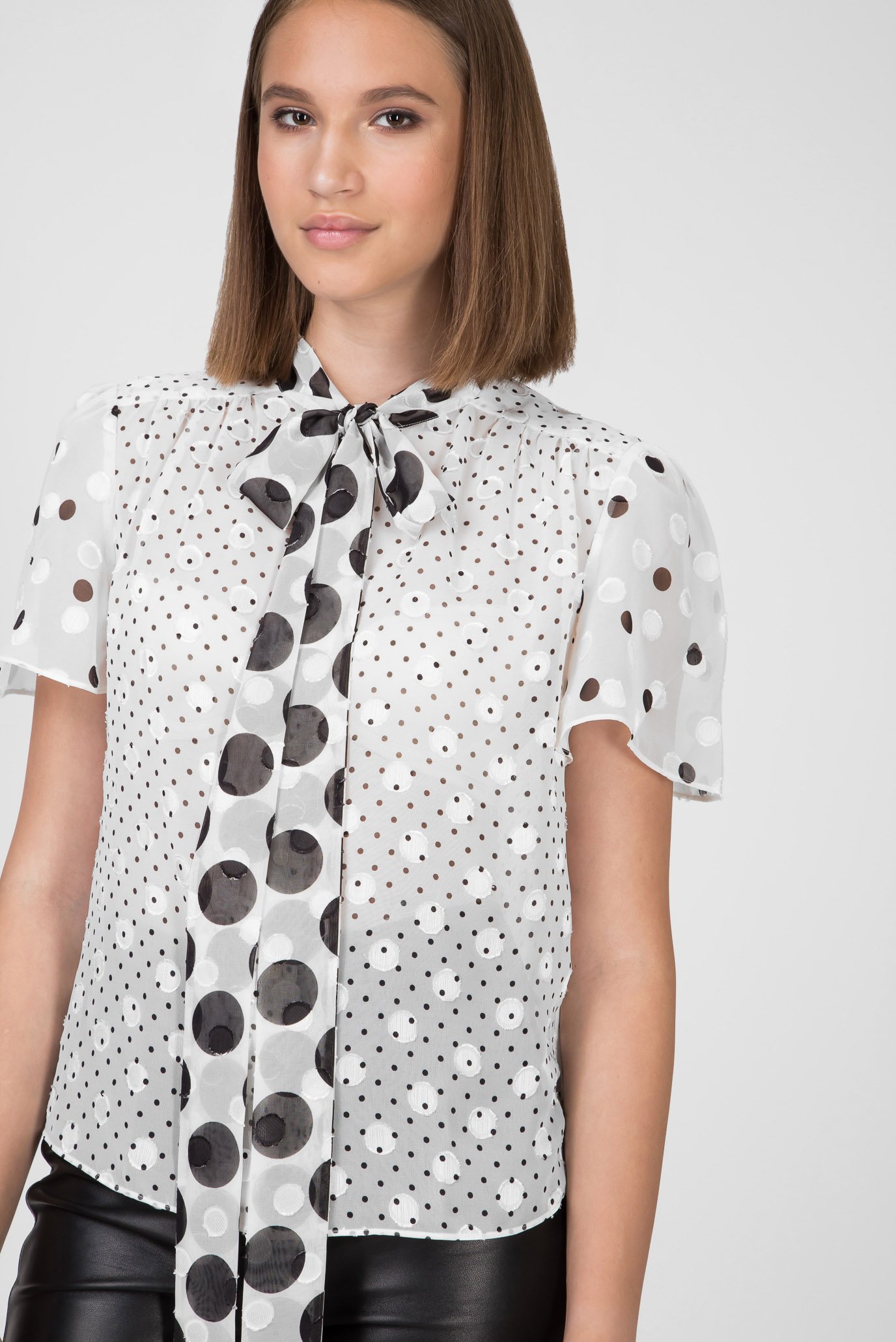 Блузка ZENDAYA POLKA DOT TIE NCK BLOUSE 4