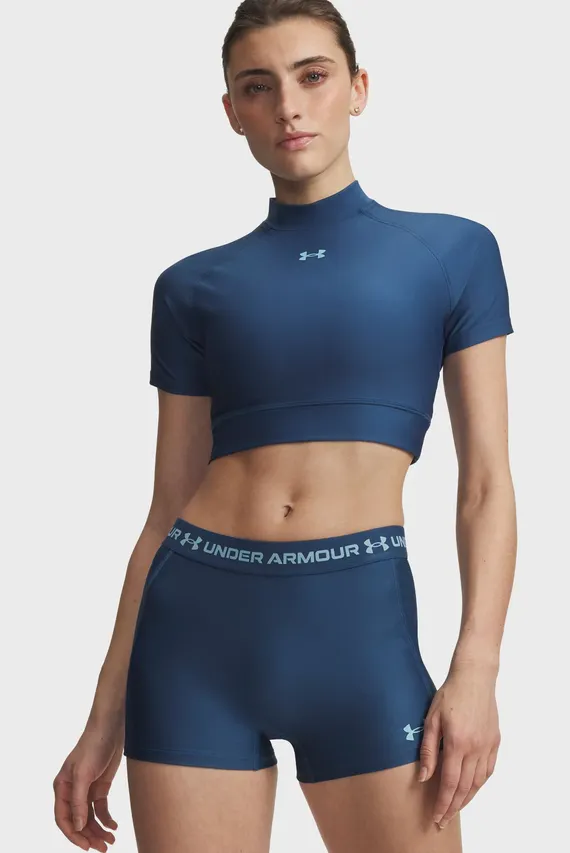 Топ HeatGear Crop Mock SS-BLU Under Armour