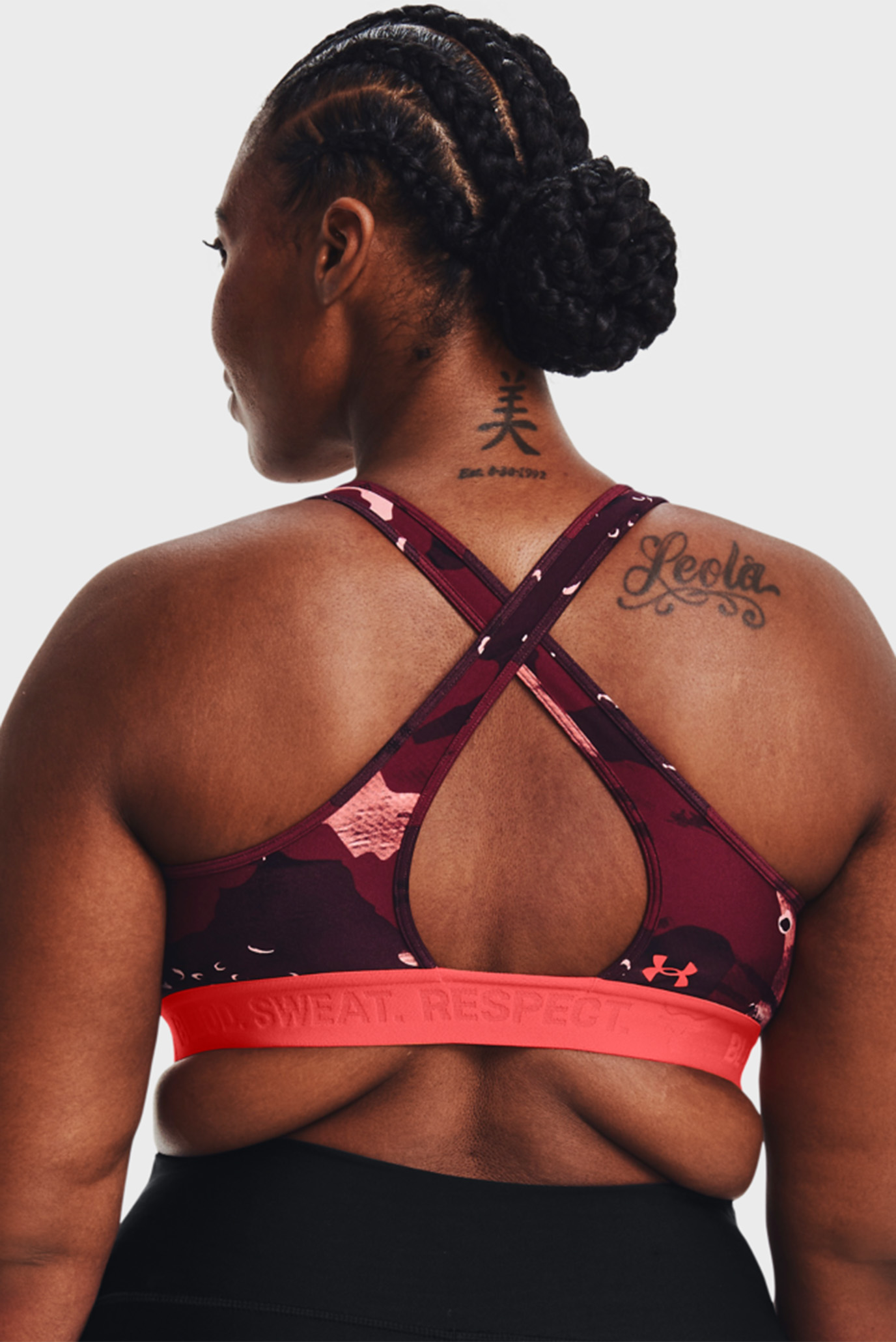 Женский бордовый топ UA Prjct Rock Printed Bra 4