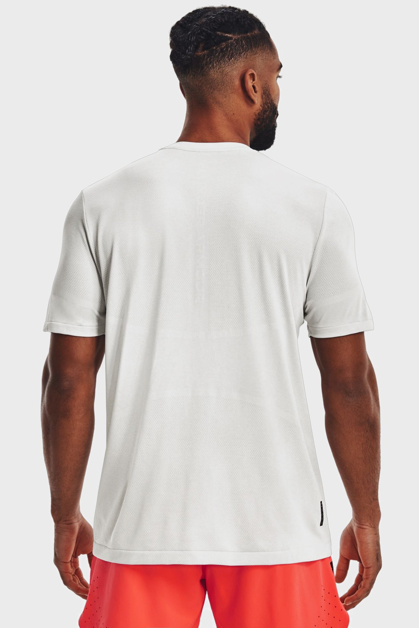 Мужская белая футболка UA Rush Seamless Legacy SS 3